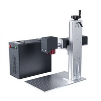 Máquina de Marcado Láser de Fibra JPT de 30W 60W, Tipo Portátil con Pantalla y Cámara CCD
