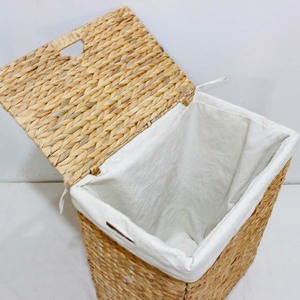Handwoven Eco-Friendly Durable Water Hyacinth Laundry <b>Basket</b> for Home & Hotel - Product Image 4