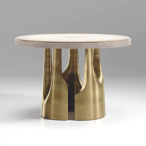 Table d'appoint moderne en aluminium de haute qualité, mobilier de qualité supérieure, table d'appoint en métal pour hôtel, maison, salon, ottoman, laiton - Product Image 1