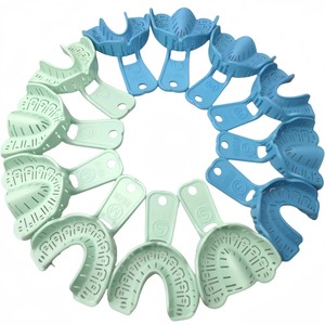 Juego de Bandejas para Impresiones Dentales Verde Claro, Superior e Inferior, de Plástico, Tamaños S, M, L, Herramienta de Odontología, Material de Laboratorio, CE - Product Image 3