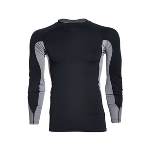 T-shirt de compression unisexe à manches longues en Spandex/Nylon 140g, respirant, avec logo personnalisé OEM, pour MMA et BJJ, options de couleurs personnalisées - Product Image 2