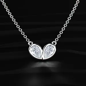 Collar de Diamantes Cultivados en Laboratorio con Forma de Pera, Color D-E, Claridad VVS-VS, Diseño Pequeño con Certificado IGI, para Mujer - Product Image 3