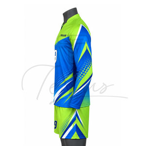 Uniformes de Baloncesto Personalizados de Alta Calidad, 100% Poliéster, Transpirables, de Secado Rápido, con Estampado Sublimado, Cuello en V, Manga Larga, para Hombre - Product Image 3
