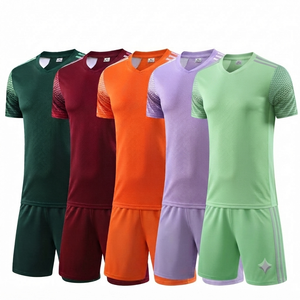 Custom Soccer Light Green Jersey Set Breathable Quick Dry Eco-Friendly Moisture Wicking Anti-Bacterial Mesh Polyester <b>Athletic</b> - Product Image 1