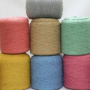 Fil à tricoter recyclé 18/2 NE en coton/polyester teint en fil, pour le tricot à la main, antibactérien, durable, écologique, pour serviette - Product Image 2
