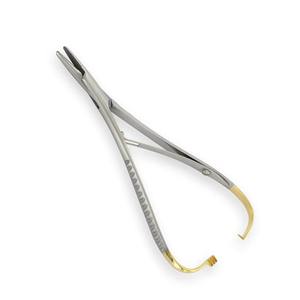 Porte-aiguille Mathieu en acier inoxydable chirurgical T.C Gold 200 mm 20-422-200, outil de suture de précision, Hermann Meditech Pro, manuel - Product Image 2