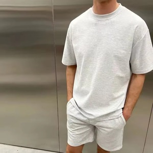Conjunto de Camiseta y Pantalones Cortos de Verano de Algodón Unisex, Conjunto de Dos Piezas para Hombre, Logotipo Personalizado - Product Image 6
