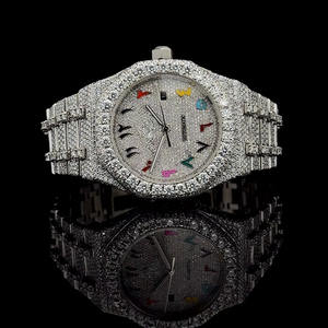 Ventes directes d'usine VVS Moissanite Montres en diamant Montres de luxe pour hommes et femmes Montres mécaniques automatiques - Product Image 1