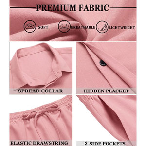 Ensemble coordonné de haute qualité, respirant, séchage rapide, personnalisable, ensemble de shorts décontractés pour hommes, été, couleur unie, impression sérigraphique sur tissu éponge - Product Image 5