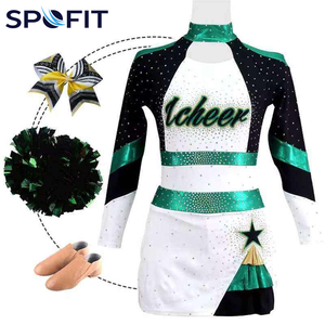 Uniforme de cheerleading pour femmes, haute qualité, strass, couleur personnalisée, respirant - Product Image 6