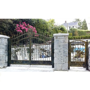 Puerta Doble Abatible de Hierro Forjado con Recubrimiento en Polvo para Uso en Exteriores; Resistente a la Oxidación, Duradera y de Fácil Montaje - Product Image 3