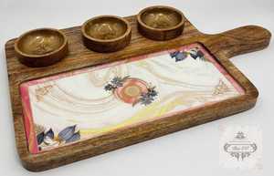 Rectangular Wooden Serving <b>Platter</b> for Food Presentation and Catering - Product Image 6