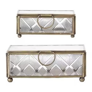 Stylish Metal Jewelry <b>Box</b> Organizer Storage Case for Rings <b>Earrings</b> Necklace Accessories Daily Use - Product Image 4