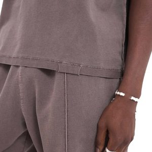 T-shirt pour homme en coton 100% de qualité supérieure, personnalisé, lavage à l'acide, imprimé, streetwear d'été - Product Image 5