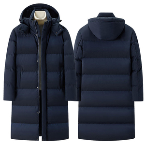 <b>Men's</b> <b>Long</b> Puffer <b>Coat</b> Hooded Winter Jacket Thick Waterproof Warm Overcoat - Product Image 2