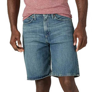 Shorts en jean vintage personnalisés pour hommes, style streetwear d'été, coupe charpentier, avec double genouillère et coupe ample - Product Image 4