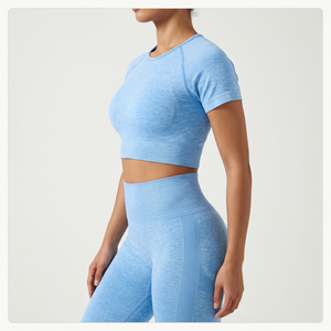 <b>Long</b> <b>Sleeves</b> Custom <b>Workout</b> Wear Yoga Set for Women High Waist Fitness Activewear with Front Logo - Product Image 5