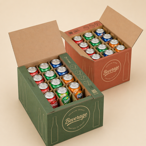 Caja de Embalaje para Bebidas de Material Reciclado Corrugado Reutilizable, Ecológica y Resistente, para Refrescos y Tequila, Diseño Personalizado, Tamaño Grande - Product Image 2