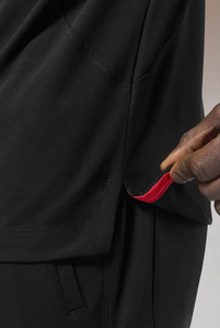 Set Uniforme da Uomo Nero con Tasche Zip e <span class=keywords><strong>Sneakers</strong></span> Rosse, Set Completo con Tasche Zip e <span class=keywords><strong>Sneakers</strong></span> per Ospedale - Product Image 3