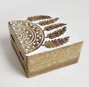 Nouvelle boîte en bois de stockage personnalisée en bois boîte-cadeau de téléphone portable en bois massif de noyer d'Inde - Product Image 2