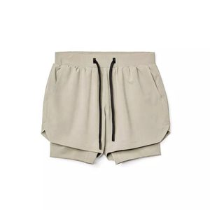 Nouveaux shorts de sport athlétiques à séchage rapide pour hommes à prix abordable – Shorts de course 2-en-1 pour hommes avec poches pour téléphone (5 min) - Product Image 1