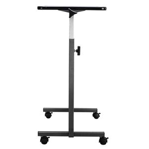 Comodino Multifunzionale Grigio Argento Regolabile in MDF/Ferro/4 Ruote con Freno per Camera da Letto, Ufficio o Uso Ospedaliero - Product Image 1