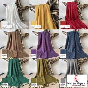 Plain Airflow <b>Scarf</b> Woven Fabric Producer Cotton Viscose Polyester Lightweight Textile for Custom Brand Collections - Product Image 6