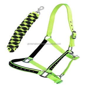 Diamantes de imitación de doble costura ostentosos decorativos Durable Nylon Horse Halter en tamaños de mazorca completos herrajes de níquel sin óxido - Product Image 2