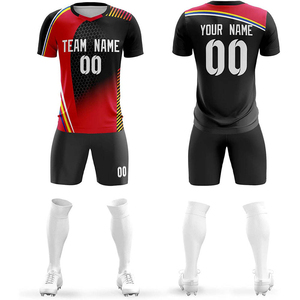 Uniforme de Fútbol, Conjunto de Camiseta y Pantalones Cortos, Ropa Deportiva Transpirable de Secado Rápido, para Entrenamiento y Partidos, Tallas Grandes - Product Image 5