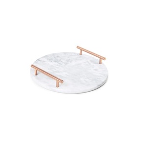 Home <b>Tea</b> Coffee Storage <b>Tray</b> Luxurious European 100% Marble Serving <b>Tray</b> With Metal Handle Best Quality <b>Tray</b> Customize Size - Product Image 6