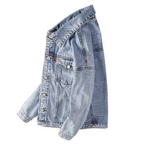 Vestes en jean pour hommes à manches longues, confortables et boutonnées, les plus vendues, dernières nouveautés, vestes en jean décontractées fantaisie pour hommes - Product Image 1