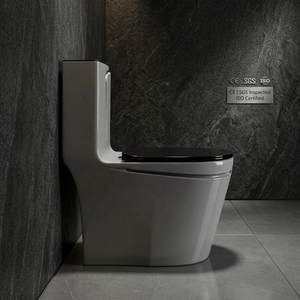 โถสุขภัณฑ์แบบชิ้นเดียว ดีไซน์ทันสมัย ระบบชำระล้างแบบ Washdown ทรงกลม พร้อม S/P Trap ติดตั้งบนพื้น - Product Image 2