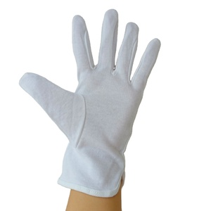 Gants en coton blanc personnalisés antidérapants brodés pour cérémonies, parades, gardes de cérémonie, maçonniques, sans PVC, marque - Product Image 2