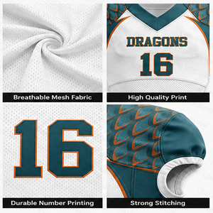 Conjunto de Uniforme de Fútbol Americano Sublimado Personalizado, Camiseta de Fútbol de Malla Transpirable y Pantalones de Entrenamiento Acolchados para Hombres y Jóvenes - Product Image 6