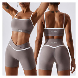 Ensemble de yoga de luxe pour femme, vêtements de sport personnalisés, taille élastique, ensemble 2 pièces pour la gym et l'entraînement - Product Image 1