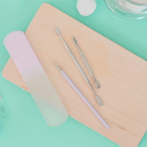 Stainless Steel Cuticle Pusher with Smooth Ergonomic Tip and Angled Dual-End Design for Safe <b>Nail</b> Care and Versatile Manicure - Product Image 4