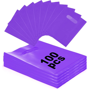 Sac en T-shirt de haute qualité, imperméable, recyclable, durable, avec poignée, logo personnalisé, respectueux de l'environnement, en matériau HDPE/LDPE découpé. - Product Image 5