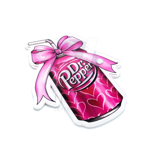 Pestañas Magnéticas Acrílicas Ecológicas Nomzi International de Primera Calidad con Diseño de Lazo Rosa y Bebida de Refresco Dr Pepper - Product Image 4