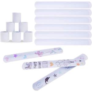 2025 60 PCS DIY Pulseras blancas en blanco Slap para pintar favores de fiesta - Product Image 4