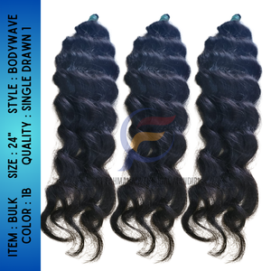 Extensiones de cabello humano Remy 100%, mechones de cabello Natural indonesio a granel ondulado, cutícula alineada, cabello virgen, ondas sueltas y profundas - Product Image 5