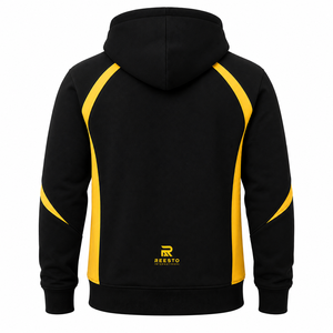 Sudadera con capucha para hombre, transpirable, 100% algodón, diseño de paneles personalizados, venta al por mayor, a la moda, personalizable. - Product Image 2