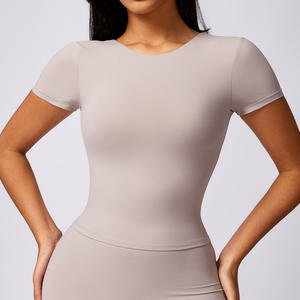 Camiseta Corta para Mujer, 180 g/m², Cuello Redondo, Corte Ajustado, Logotipo Personalizado, Impresión Serigrafiada, Ropa Urbana, Top de Punto para Mujer - Product Image 4