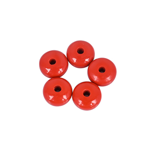Perles rondes lisses en corail rouge naturel 14x8x3 mm, origine TW, personnalisables pour bijoux et artisanat - Product Image 2