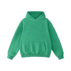 Sudadera con Capucha Vintage de Invierno Unisex de Felpa Francesa Oversize de Poliéster y Algodón Lavado al Ácido con Bolsillo y Detalle de Piedra, de Peso Pesado - Product Image 1