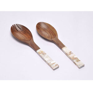 Cuchara de servir de madera, pulida a mano, estilo sencillo para uso en la cocina, ecológica, estilo sencillo, cubiertos para decoración de mesa, utensilios de cocina - Product Image 4
