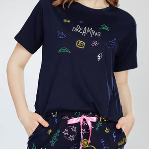 Custom Made Regular Fit Drawstring Women Above Knee Shorts <b>Sets</b> Summer Printed 100% Cotton Quick Dry Breathable <b>Twin</b> <b>Set</b> - Product Image 4