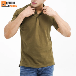 Camiseta de Golf de Manga Corta Lisa de Alta Calidad, 100% Algodón, Tejida con Logotipo Personalizado OEM, de Secado Rápido, Transpirable y sin Costuras para Hombre - Product Image 5