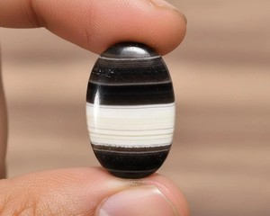 Lote de Cabujones de Ónix Zebra Natural, Gemas Rayadas en Blanco y Negro, Pulimentadas, Sueltas, para Fabricación de Joyería, Suministro al por Mayor - Product Image 2