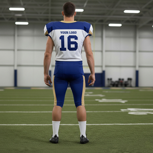 Maillots de football américain OEM, ensemble complet avec pantalon, design personnalisé, manches courtes, respirant, séchage rapide, antibactérien, couleur personnalisée - Product Image 4