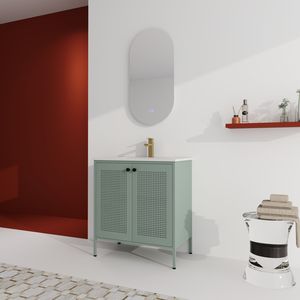 30-Inch Freestanding <b>Bathroom</b> <b>Vanity</b> with Ceramic Sink Premium Single <b>Vanity</b> for Small <b>Bathrooms</b> - Product Image 3